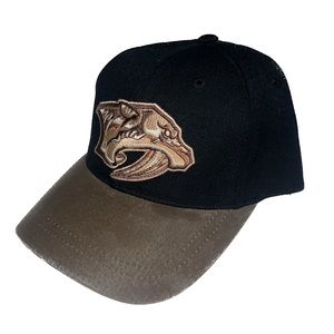 American Needle NHL Nashville Predators Hockey Black and Brown Leather Hat